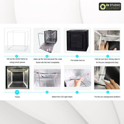 GS Extra Large Professional Studio LED Light Tent Kit For Product Photo Shooting (140 x 120 x 50cm)