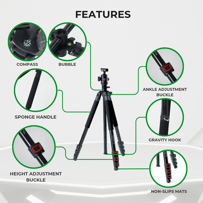 GS SnapVersa Plus Professional Vertical Column Ballhead Tripod Camera Accessories