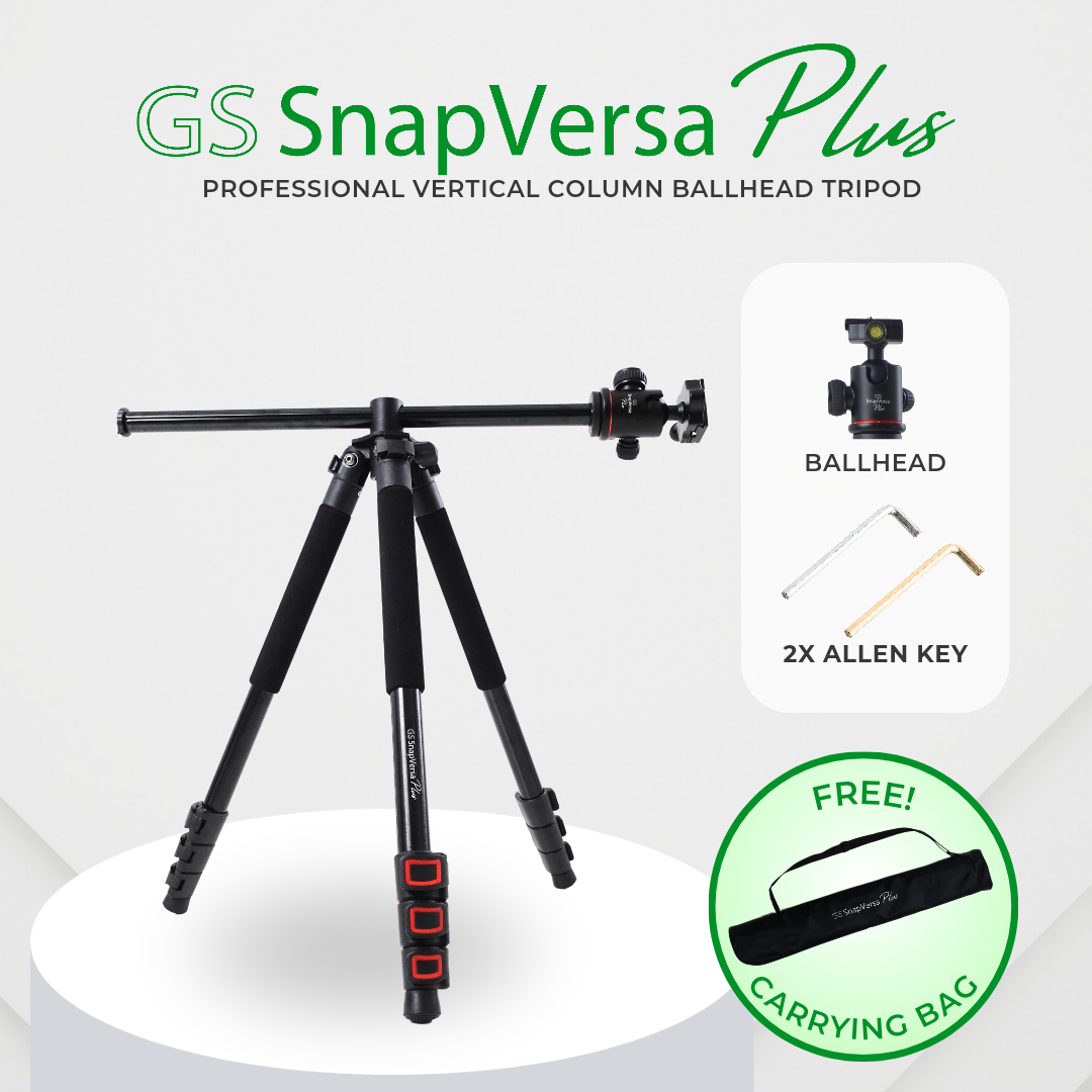 GS SnapVersa Plus Professional Vertical Column Ballhead Tripod Camera Accessories