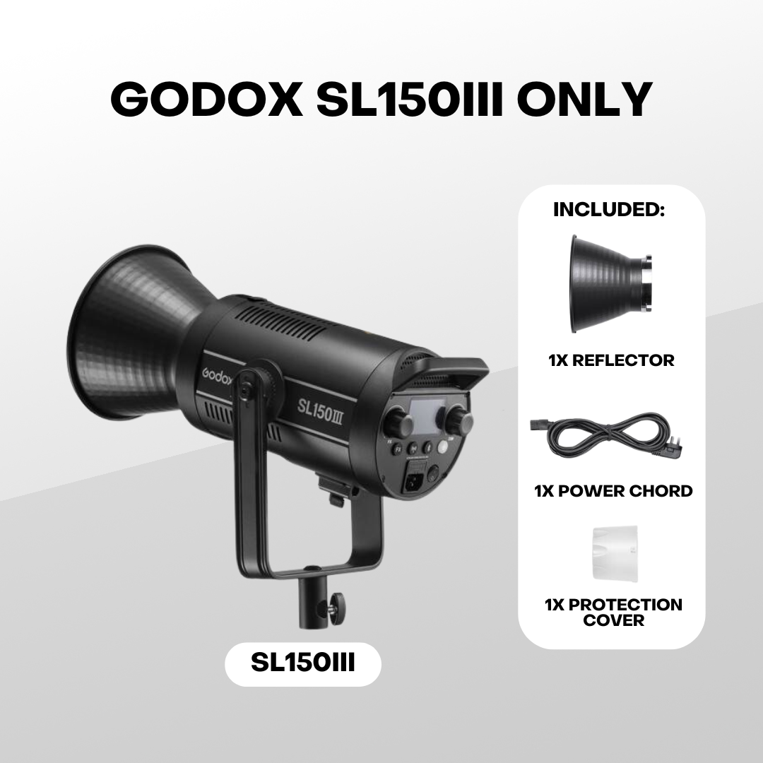 GODOX SL150 SL150W SL150III SL-150 SL150WIII Single Light Kit Bowens Mount Daylight Balanced Led Video Light