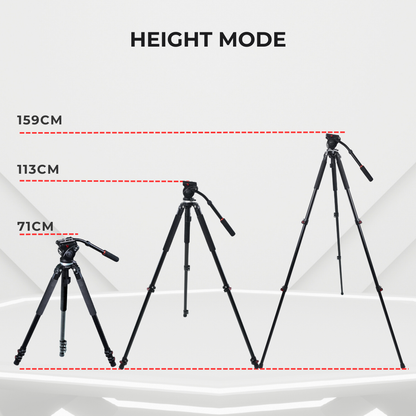 GS SnapVersa Cine Lite Professional Compact Video Tripod Fluid Head