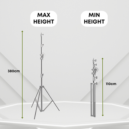 GS PREMIUM SERIES BOOM ARM HEAVY DUTY 2 IN 1 LIGHT STAND AND BOOM STAND MAX HEIGHT 3.8M (M-1)