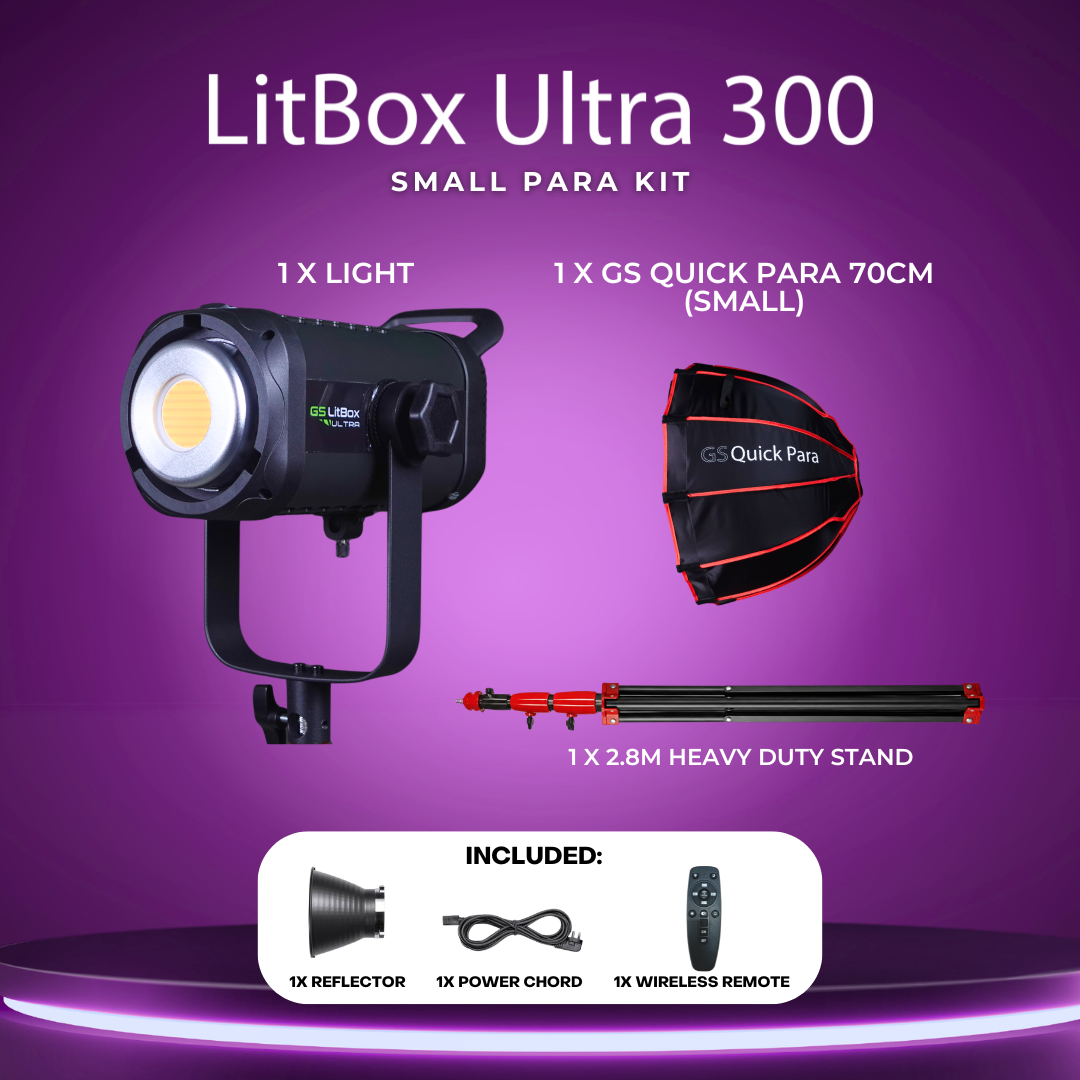 GS LitBox Ultra COB 300 500 LED Video Light 2700-6500K Bi-Color with Wireless Remote APP Control CRI 97+ 200w 300w 500w