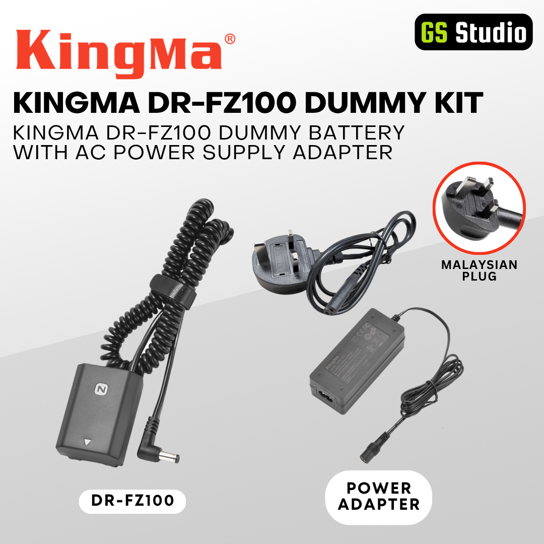 KingMa DR-FZ100 Dummy Battery with AC Power Supply Adapter For Sony A7M3 A7R3 A9