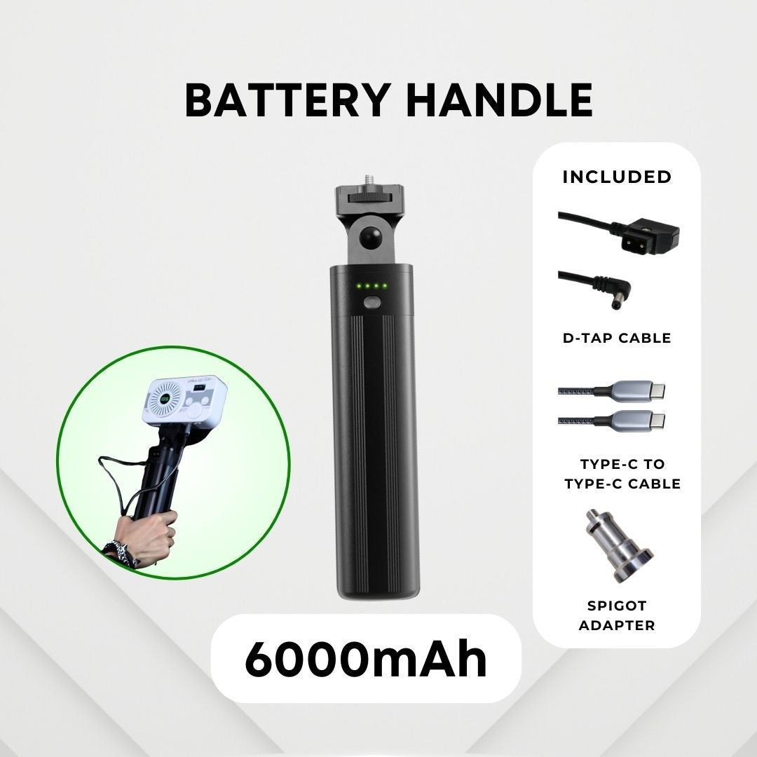 GS LitBox GO Pocket 40W Portable LED COB Video Light – CRI 97, Built-in Battery, 2700-6500K, 10 Lighting Effects, Palm Size