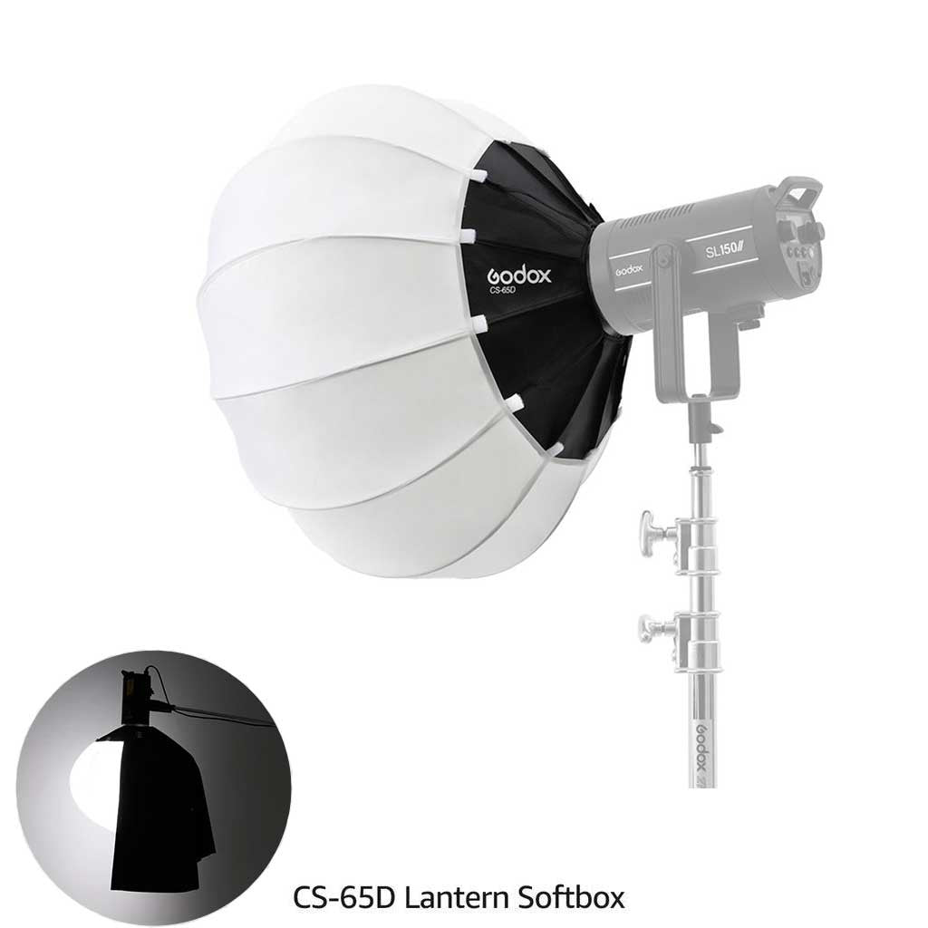 Godox CS-65D CS-85D Lantern Foldable Quick-install Portable Round Shape Softbox Light For Bowens Mount Studio Flash