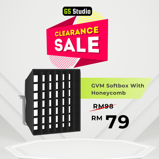 GVM Softbox With Honeycomb For 480LS/560AS/800DRGB Series LED Lights Studio (11 x 11")