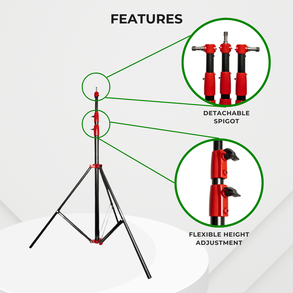 GS 288T PREMIUM SERIES STAND 2.8M ALUMINIUM ALLOY STAND FOR PHOTOGRAPHY VIDEOGRAPHY