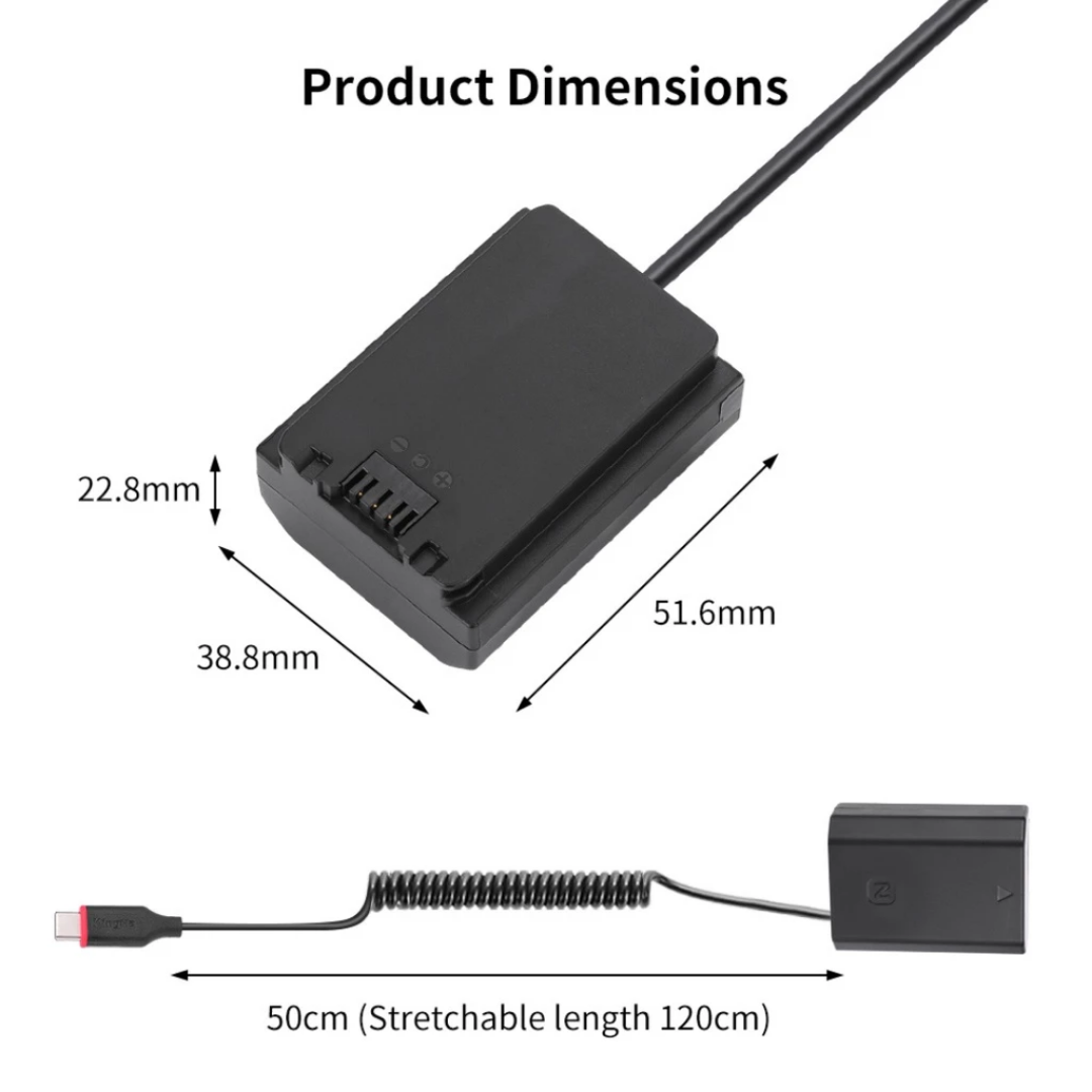 KingMa DR-FZ100 Dummy Battery with AC Power Supply Adapter For Sony A7M3 A7R3 A9