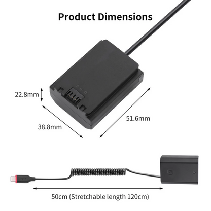 KingMa DR-FZ100 Dummy Battery with AC Power Supply Adapter For Sony A7M3 A7R3 A9