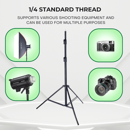 Spring Cushioned Aluminium Alloy Studio Light Stand (2.6M)