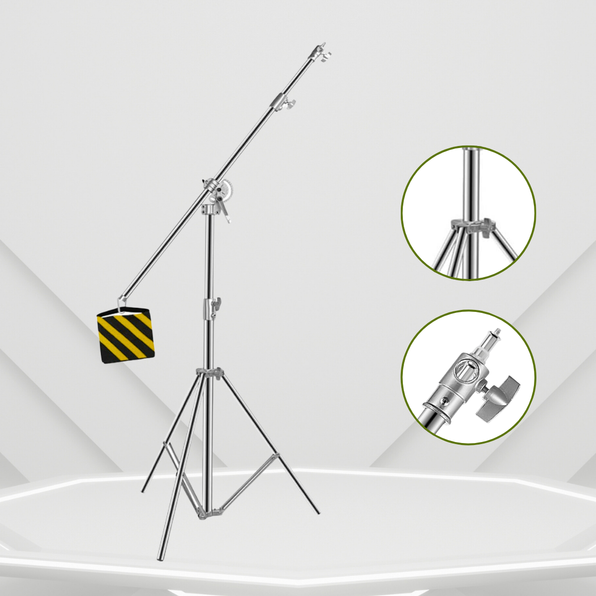 GS PREMIUM SERIES BOOM ARM HEAVY DUTY 2 IN 1 LIGHT STAND AND BOOM STAND MAX HEIGHT 3.8M (M-1)