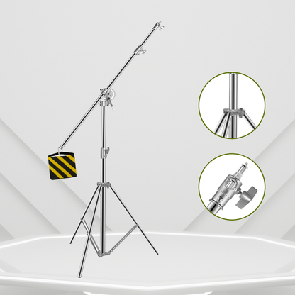 GS PREMIUM SERIES BOOM ARM HEAVY DUTY 2 IN 1 LIGHT STAND AND BOOM STAND MAX HEIGHT 3.8M (M-1)