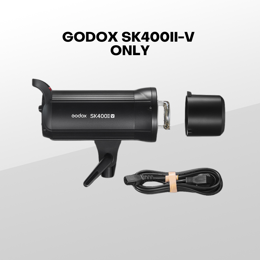 (NEW VERSION) GODOX SK400II-V STUDIO STROBE LIGHT ONLY WIRELESS SYSTEM WITH LCD DISPLAY