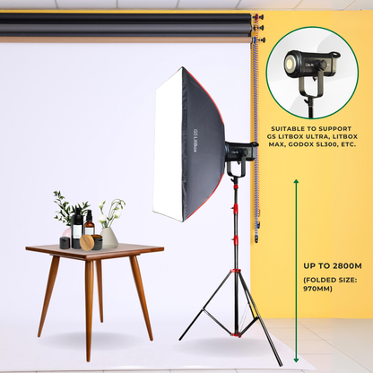 GS 288T PREMIUM SERIES STAND 2.8M ALUMINIUM ALLOY STAND FOR PHOTOGRAPHY VIDEOGRAPHY