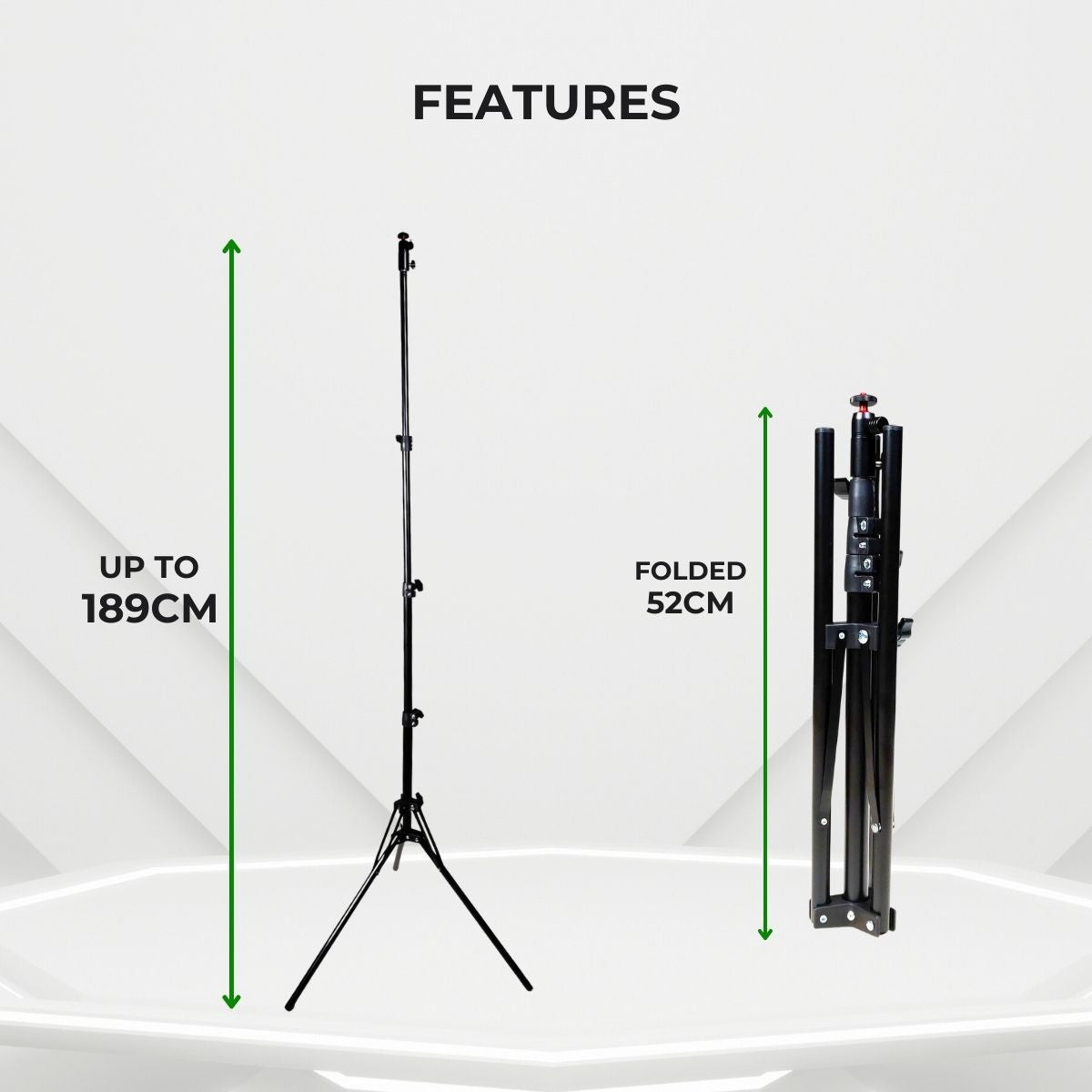 GS Aluminium Alloy Compact Studio Light Stand (2M) With Mini Ballhead