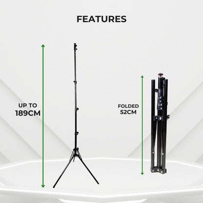 GS Aluminium Alloy Compact Studio Light Stand (2M) With Mini Ballhead