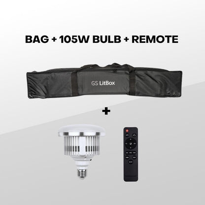 GS LitBox - Spare Part Carrying Bag for GS LitBox,105W Bulb With Remote for GS LitBox