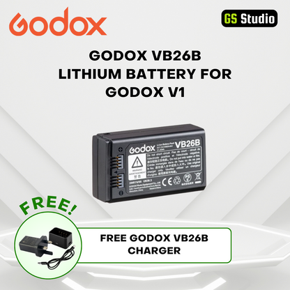 GODOX VB26B 7.2V 3000mAh Rechargeable Lithium-ion Li-ion Battery Pack V1-C V1-N V1-S V1-F V1-O V1-P V850III V860III-C V860III-N V860III-S V860III-F V860III-O On Camera Flash Speedlight
