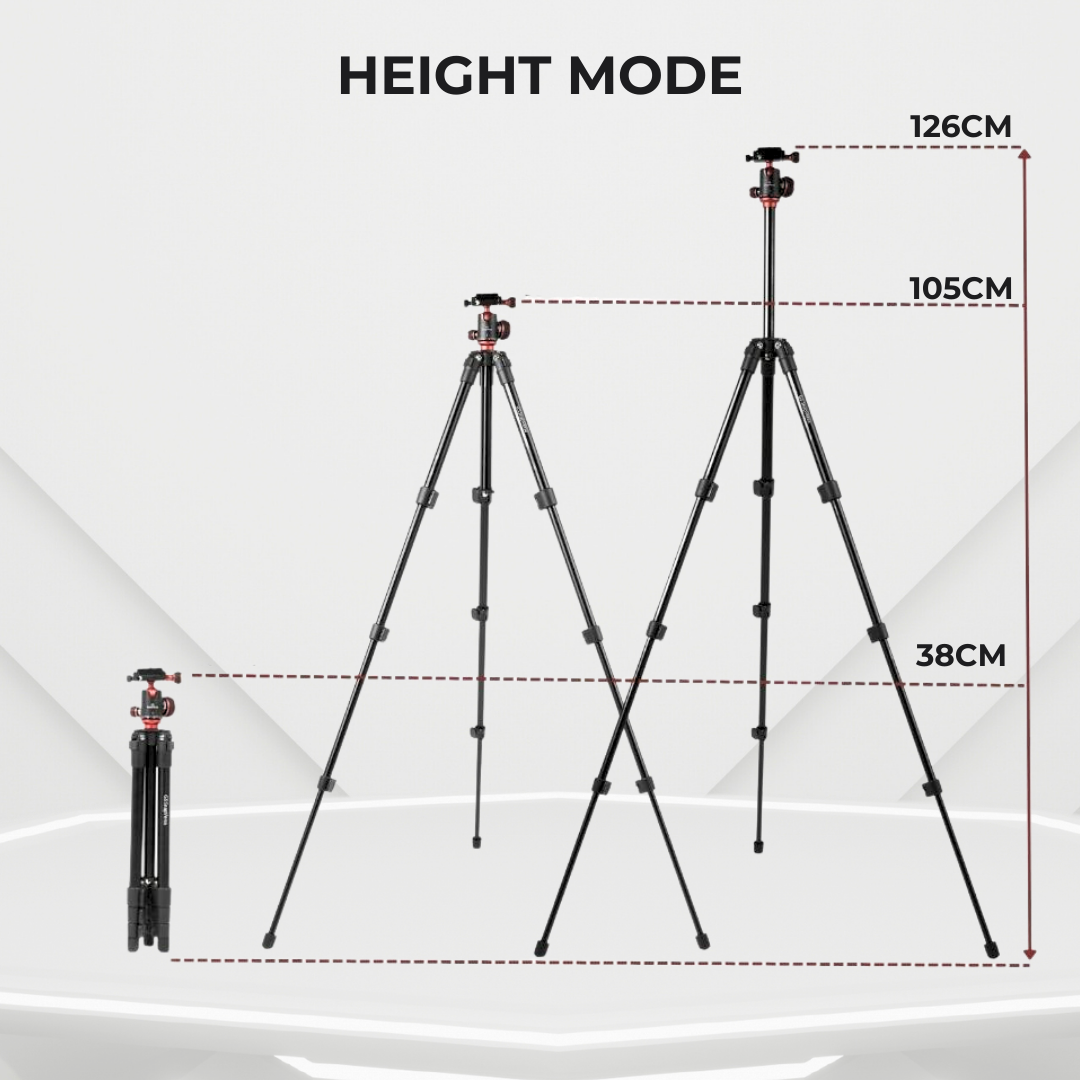 GS SNAPVERSA TRAVELLING TRIPOD FOR SMARTPHONE & CAMERA LIGHTWEIGHT & COMPACT TRIPOD FOR PHOTOGRAPHY VIDEOGRAPHY