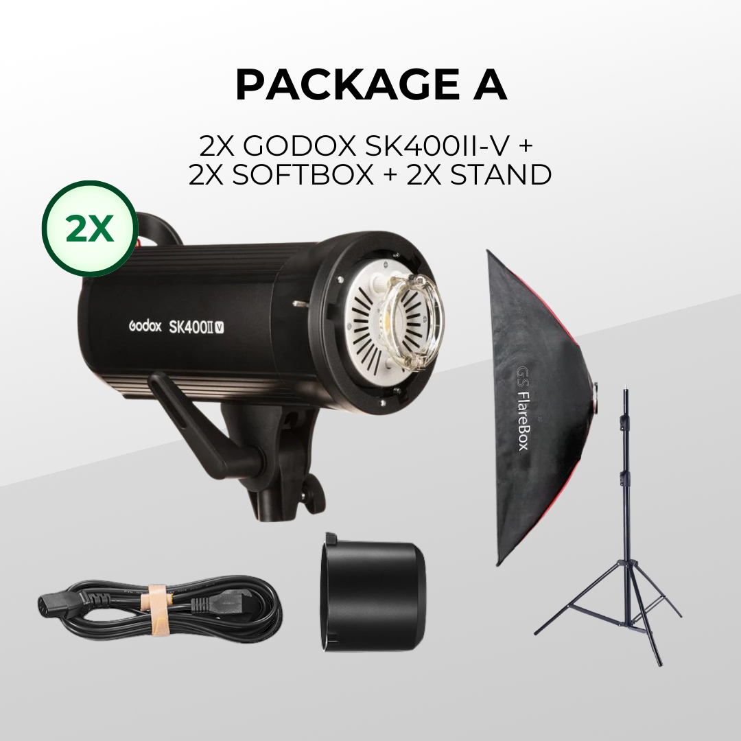 (NEW VERSION) GODOX SK400II-V STUDIO STROBE LIGHT ONLY WIRELESS SYSTEM WITH LCD DISPLAY