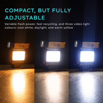 GS LitBox Pocket Flash 2-in-1 Camera Flash & Video Light for DSLR Mirrorless Cameras