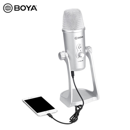 BOYA BY-PM700SP USB Mic Microphone Stereo Condenser Mic For PC iPhone Android Recording