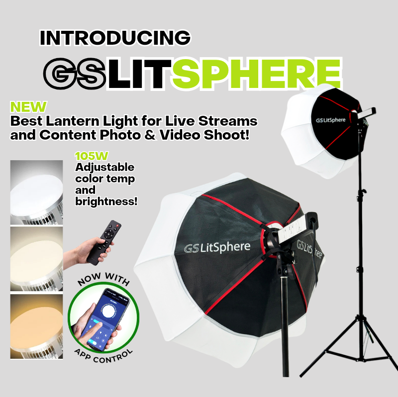 GS LitSphere Lantern Softbox Light 65cm Shooting Lamp for Live Broadcast Photo Video 105w
