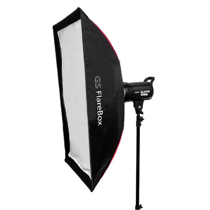 The opening size is 60x90cm, inside with reflect silver, and comes with translucent front cover, great for speedlite and studio light.