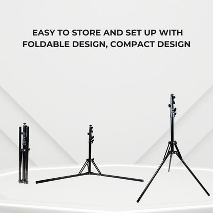 GS Aluminium Alloy Compact Studio Light Stand (2M) With Mini Ballhead