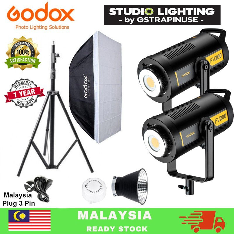 Godox FV200 High Speed Sync Flash LED Light With Built-In 2.4G Wireless Receiver (200W)