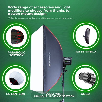 GS LitBox Max COB LED Video Light Adjustable Color Temperature & Brightness
