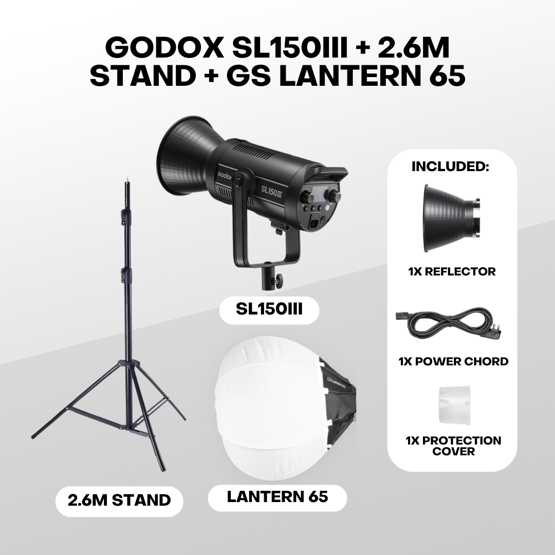 GODOX SL150 SL150W SL150III SL-150 SL150WIII Single Light Kit Bowens Mount Daylight Balanced Led Video Light