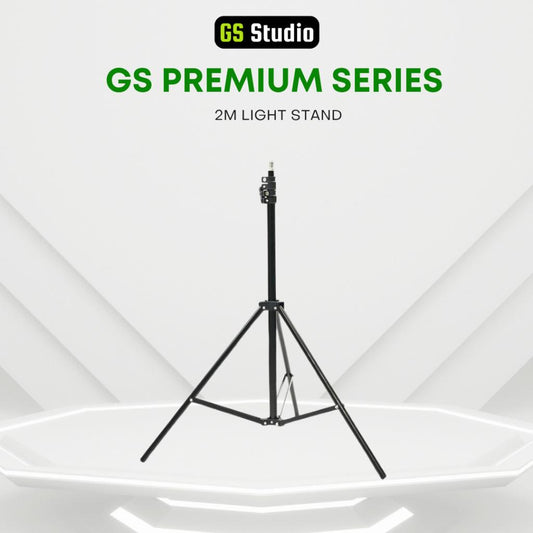GS 2M Adjustable Light Stand for Photography, Video & Studio Lighting