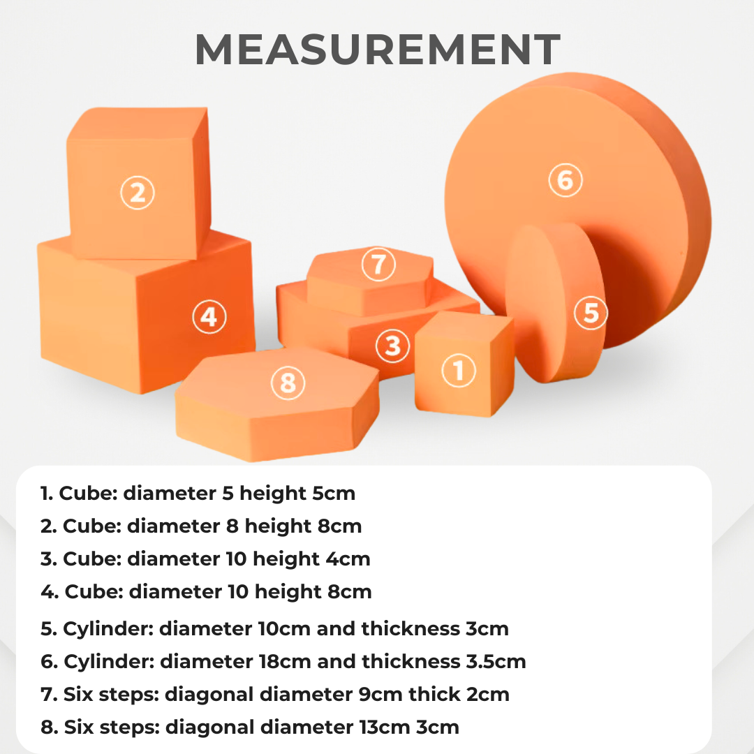 GS Photography 3D Geometry Props Studio Product Photo Shooting Equipment Foam Geometric Cube Photography Backdrop