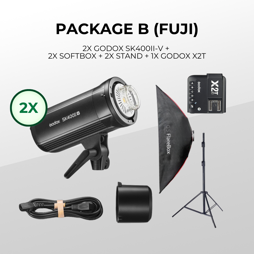 (NEW VERSION) GODOX SK400II-V STUDIO STROBE LIGHT ONLY WIRELESS SYSTEM WITH LCD DISPLAY