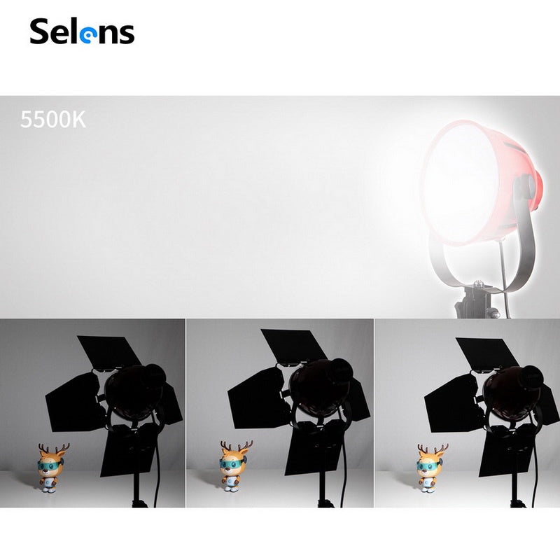 Selens 5500K 104 Beads LED Red Head Dimmable Light With Stand For Photography Portrait Studio Light (65W)