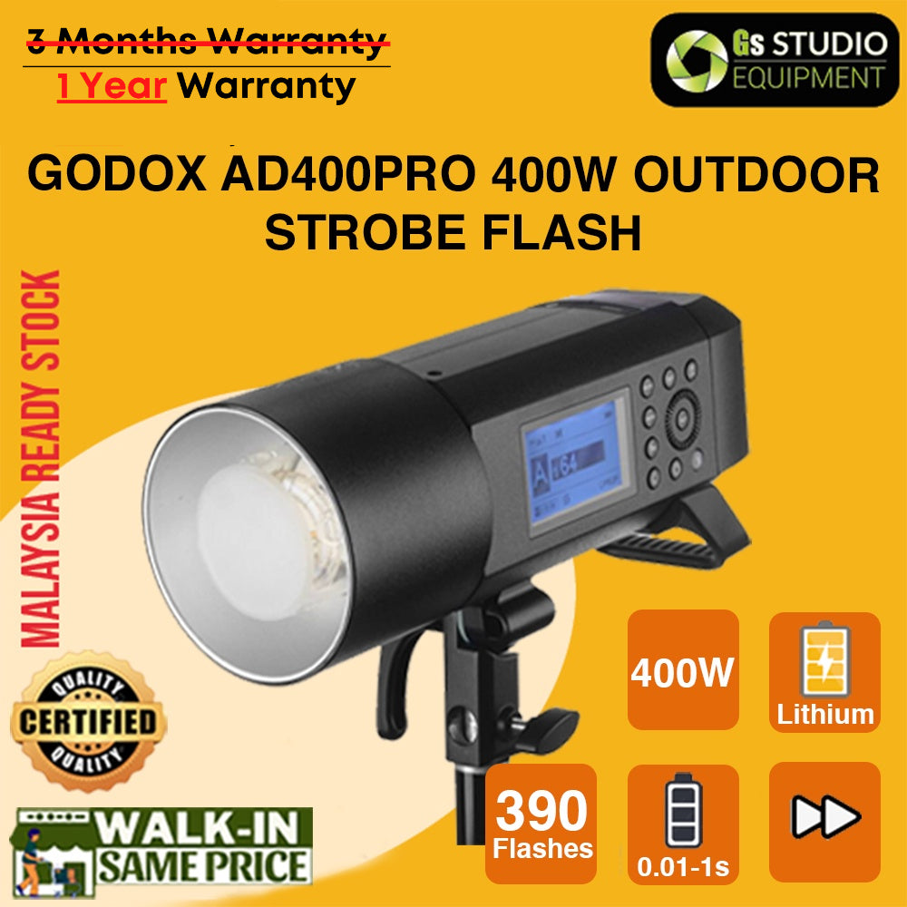 GODOX AD400PRO 400W OUTDOOR STROBE FLASH