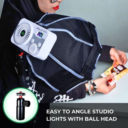 GS Aluminium Alloy Compact Studio Light Stand (2M) With Mini Ballhead