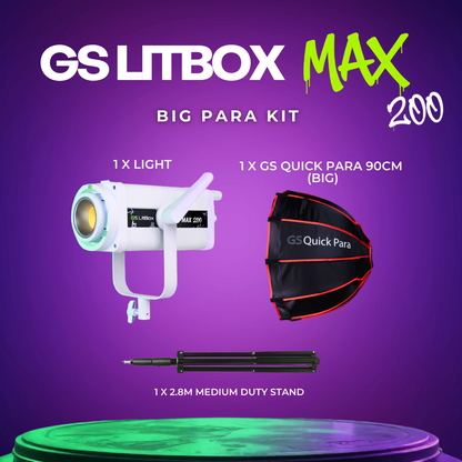 GS LitBox MAX 200 COB LED 230W Light APP Control Adjustable Color Temperature For Live And Content