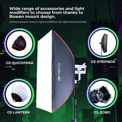 GS LitBox MAX 300 COB LED 320W Light APP Control Adjustable Color Temperature For Live And Content