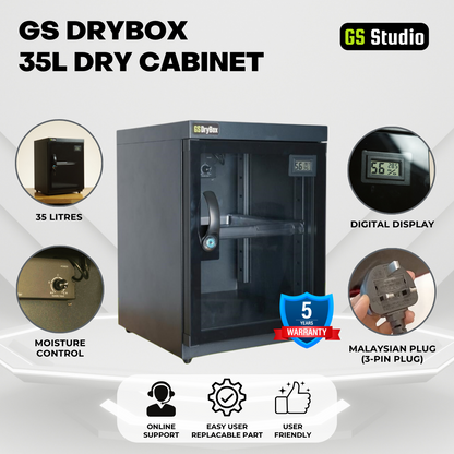 GS DryBox 35L LCD Digital Display 35 Litre Dry Cabinet 5 Years Warranty