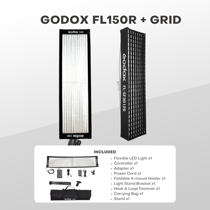 Godox FL150S/FL150R Flexible LED Video Light 3300-5600K Bi-Color Foldable (150W)