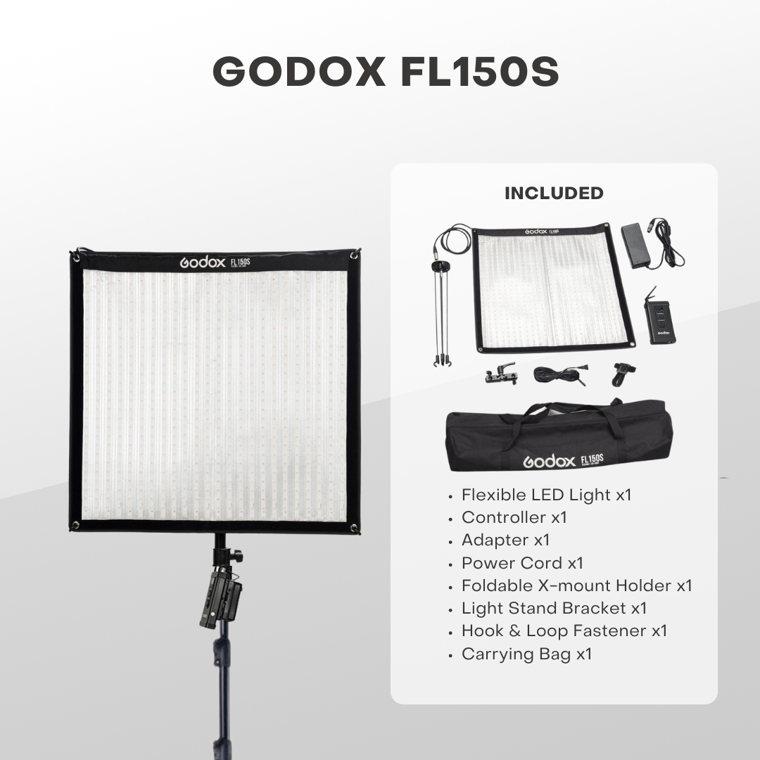 Godox FL150S/FL150R Flexible LED Video Light 3300-5600K Bi-Color Foldable (150W)