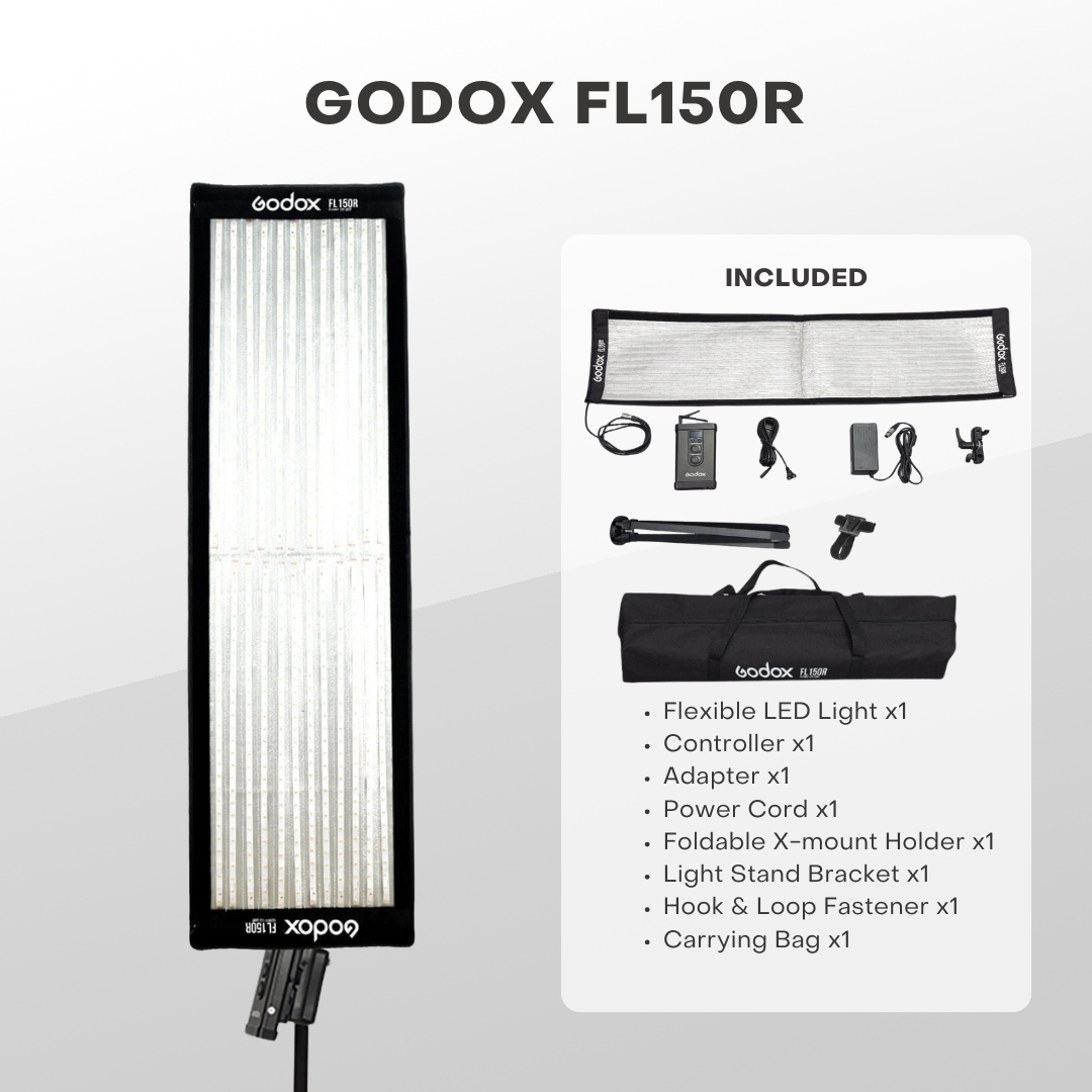 Godox FL150S/FL150R Flexible LED Video Light 3300-5600K Bi-Color Foldable (150W)