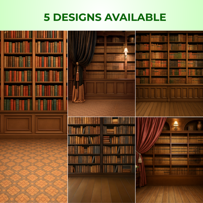 GS Bookshelf Theme Library Convo Convocation Backdrop (2.8 x 5M)