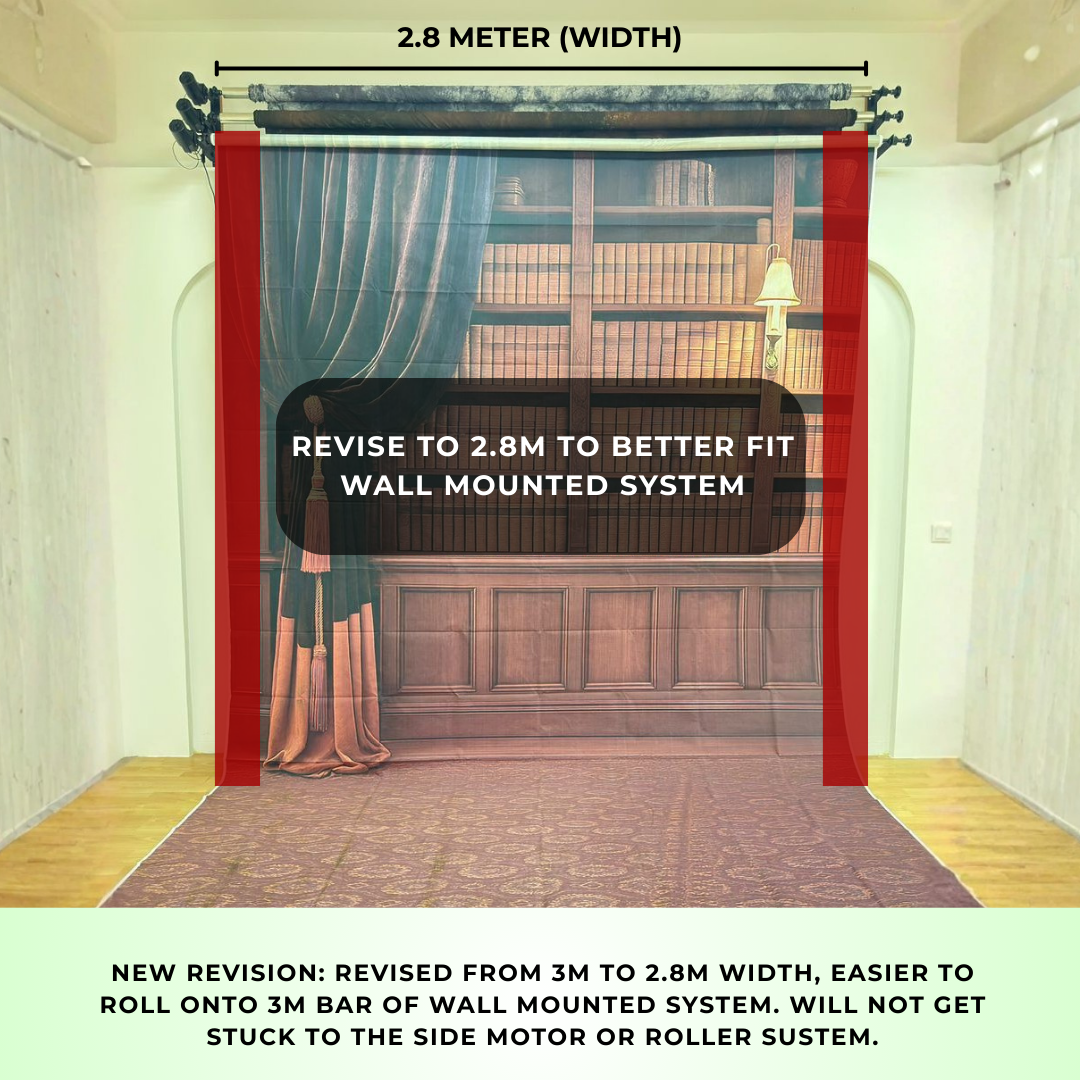 GS Bookshelf Theme Library Convo Convocation Backdrop (2.8 x 5M)