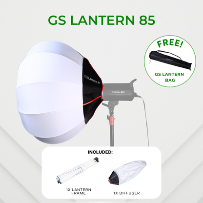 GS Lantern Globe Softbox Easy Fold For LED Light/Studio Flash/Strobe Moonlight With Bowen Mount (65cm/85cm)