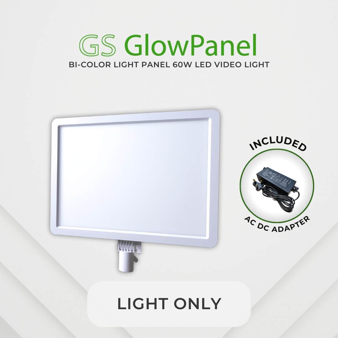 GS GlowPanel Bi-Color Light Panel Photography Videography Soft Light 60W LED Video Light 2700K-9900K CRI96+ Type C DC