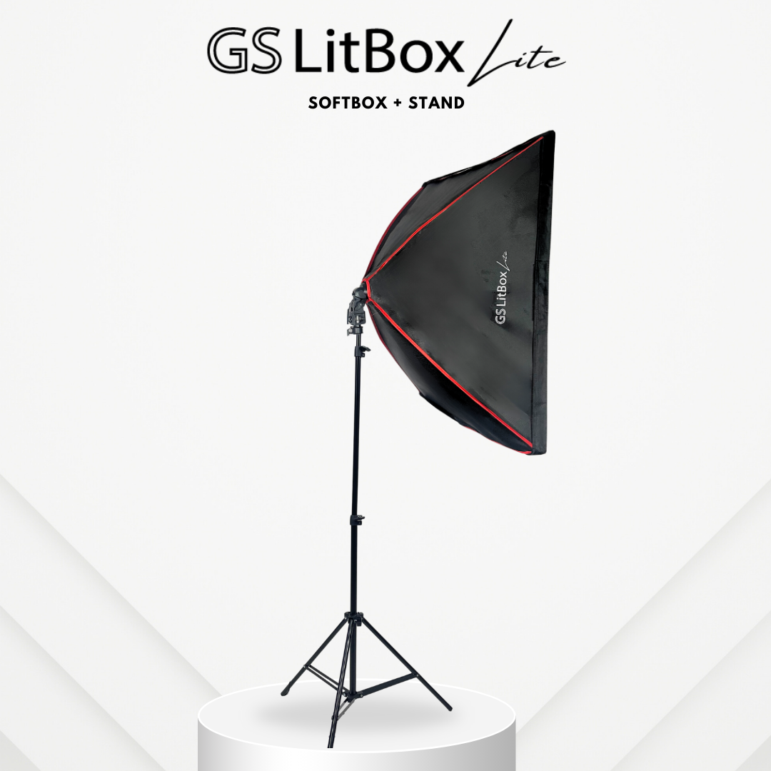 GS LitBox Lite Continous Lighting Softbox Light Kit LED Video Photo Light Adjustable Color Temp & Brightness Wireless Remote